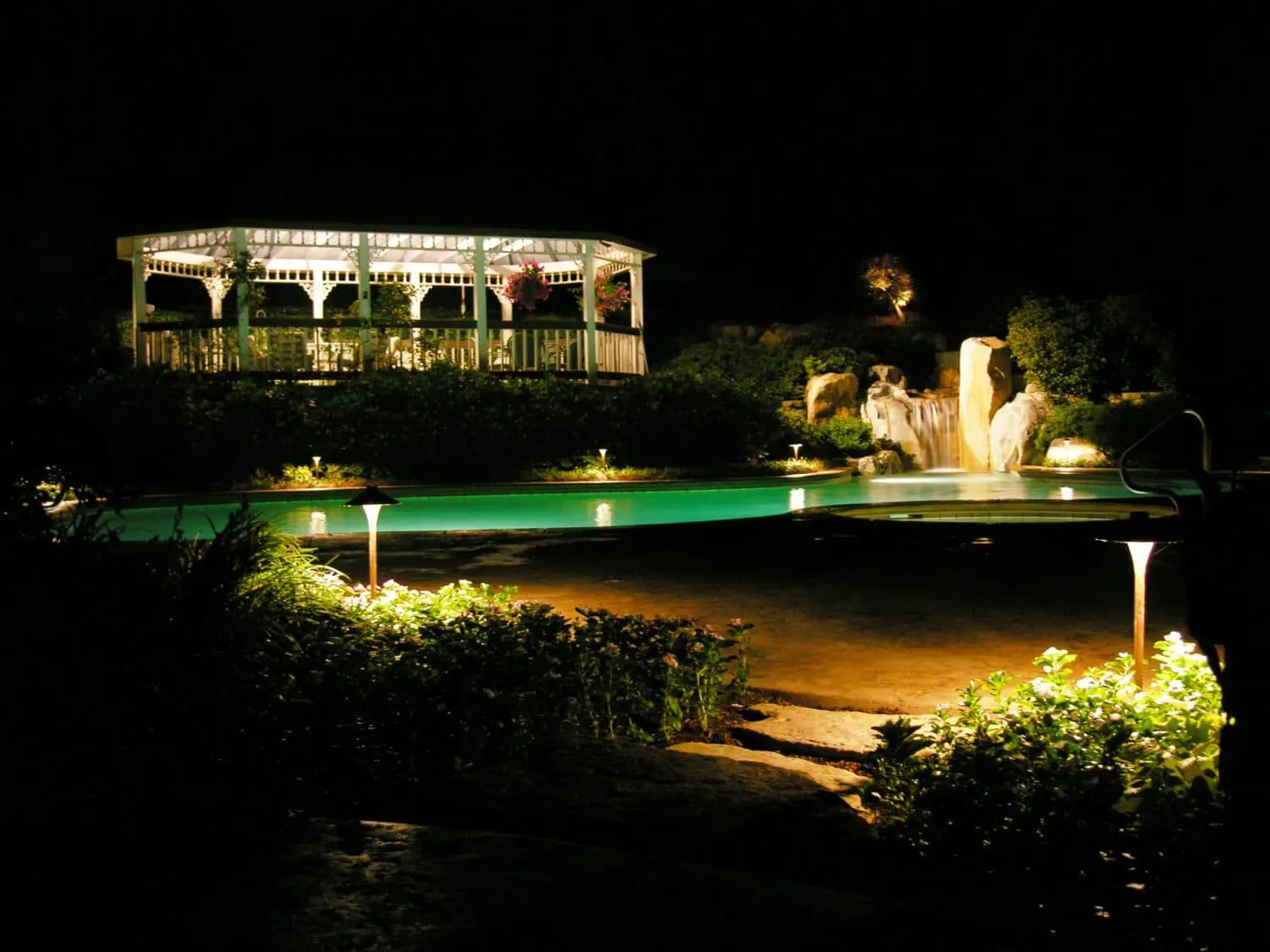 Landscape Lighting Design, Installation And Maintenance (Ian) 7 Landscape Lighting Design, Installation And Maintenance (Ian) Nighttime Lighting For Gazebo Pool And Walkway