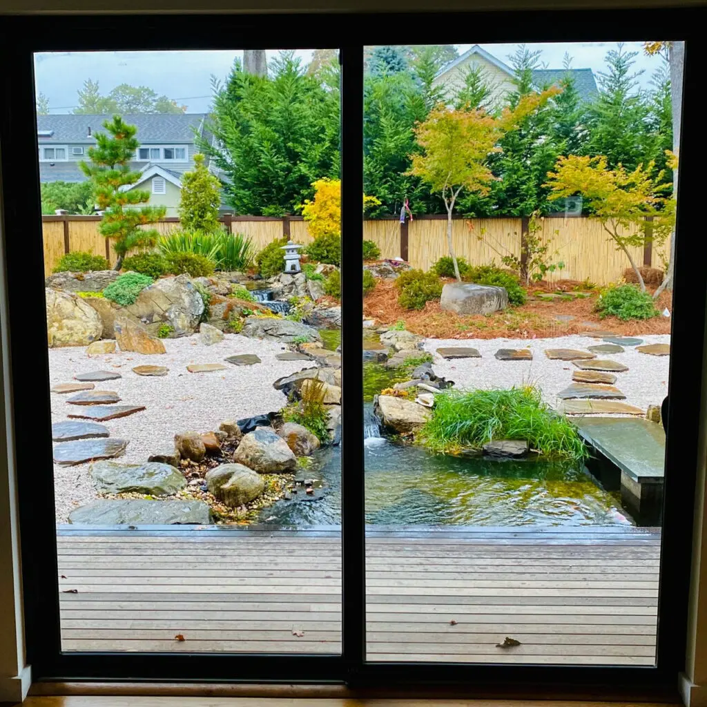 Japanese Gardens 12 Japanese Style Garden Outside Glass Screen Door In Lancaster, Pa