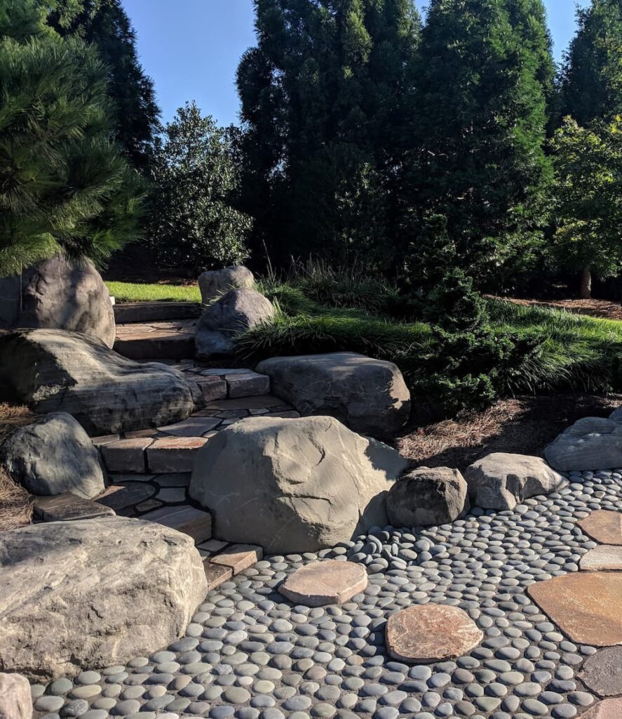 Natural Stone Used As Boulders, Retaining Walls, Stairs, Walks, Patios And Pebbles, Manheim, Pa