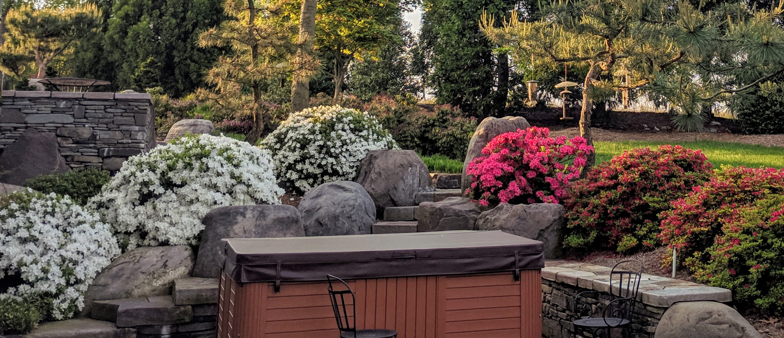 Inspiring Garden Surrounds Hot Tub, Manheim, Pa